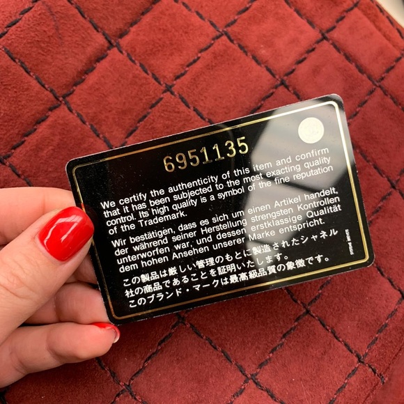 Chanel Classic Suede Dark burgundy color Bag - Picture 2 of 8